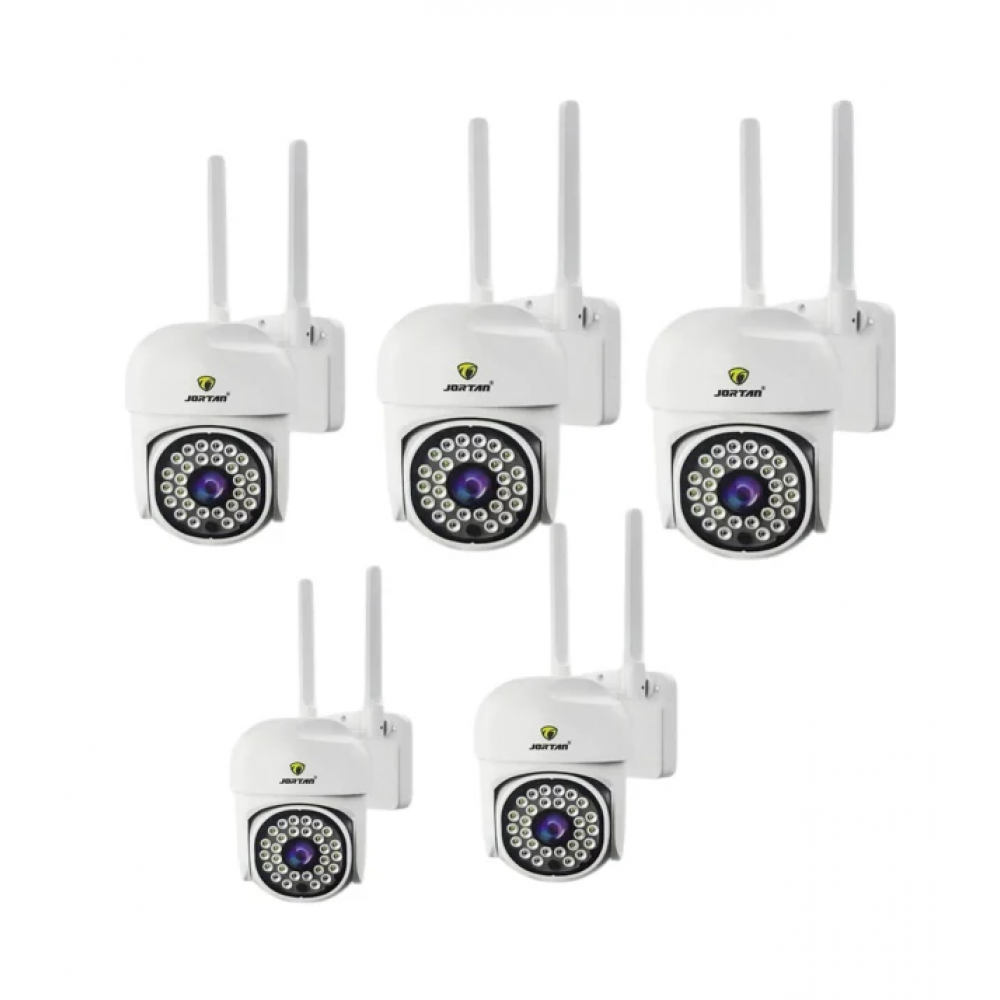 Pachet 5 x Cameră de Supraveghere Smart WIFI, 36 LED-uri, HD, IP66 + 4 Carduri Incluse