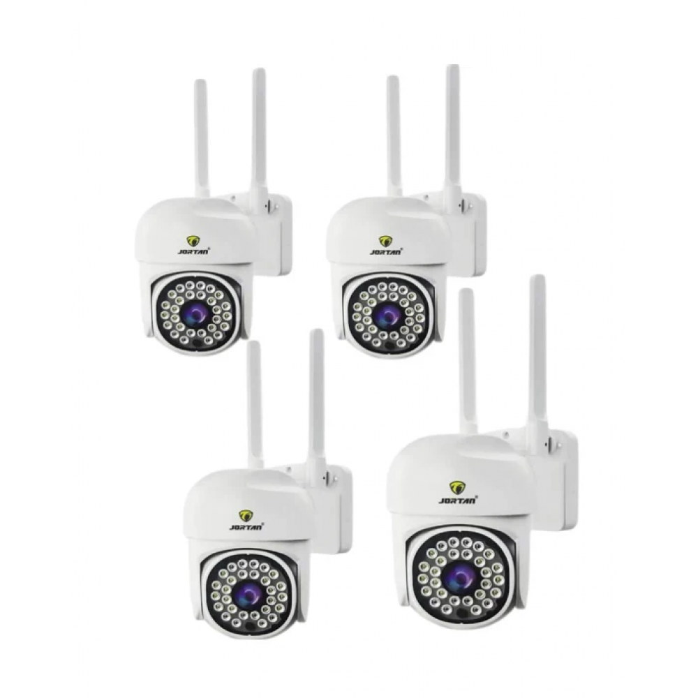 Pachet 4 x Cameră de Supraveghere Smart WIFI, 36 LED-uri, HD, IP66 + 4 Carduri Incluse
