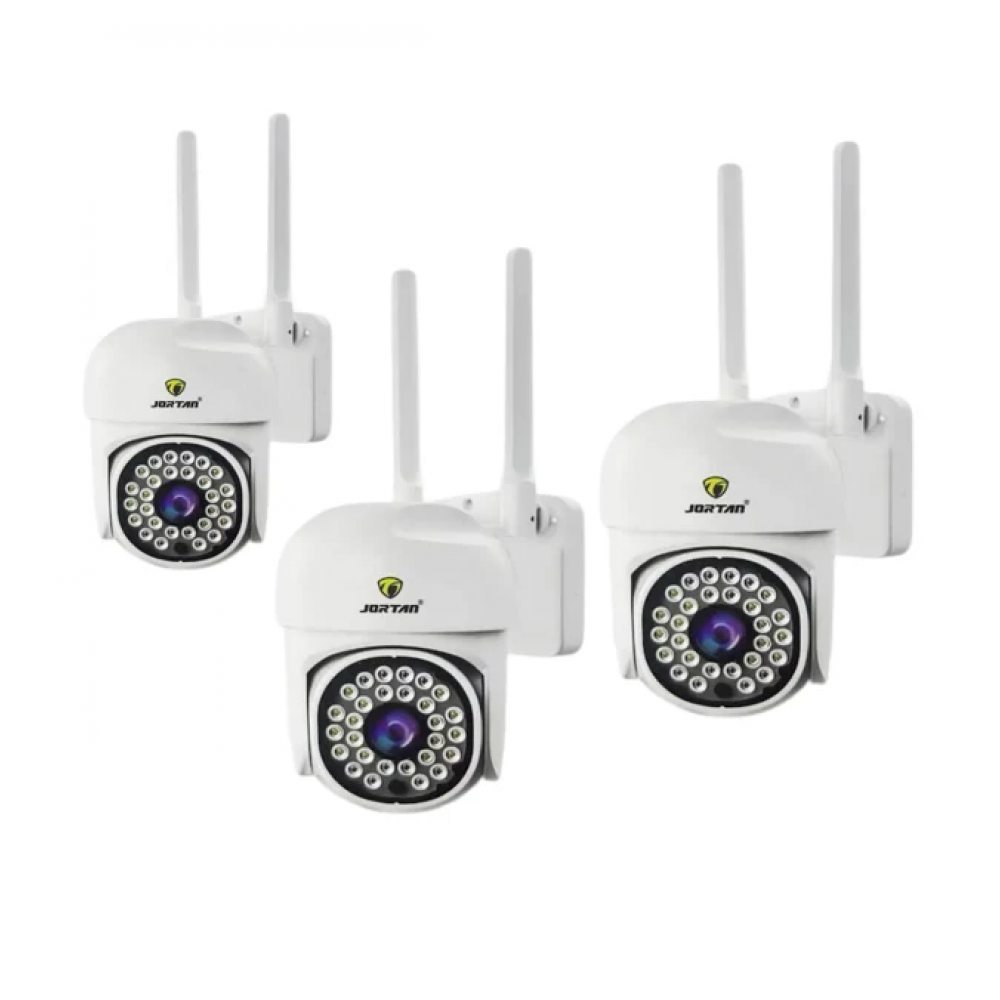 Pachet 3 x Cameră de Supraveghere Smart WIFI, 36 LED-uri, HD, Viziune Nocturnă cu Infraroșu și Protecție IP66, Transmisie Live pe Telefon