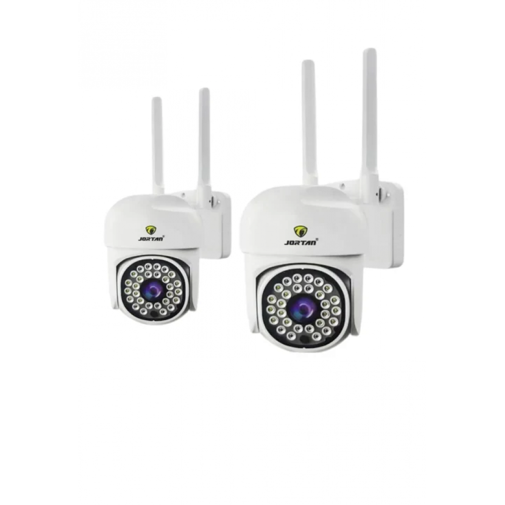 Pachet 2 x Cameră de Supraveghere Jortan WiFi HD cu Viziune Infraroșu și Protecție Avansată IP66