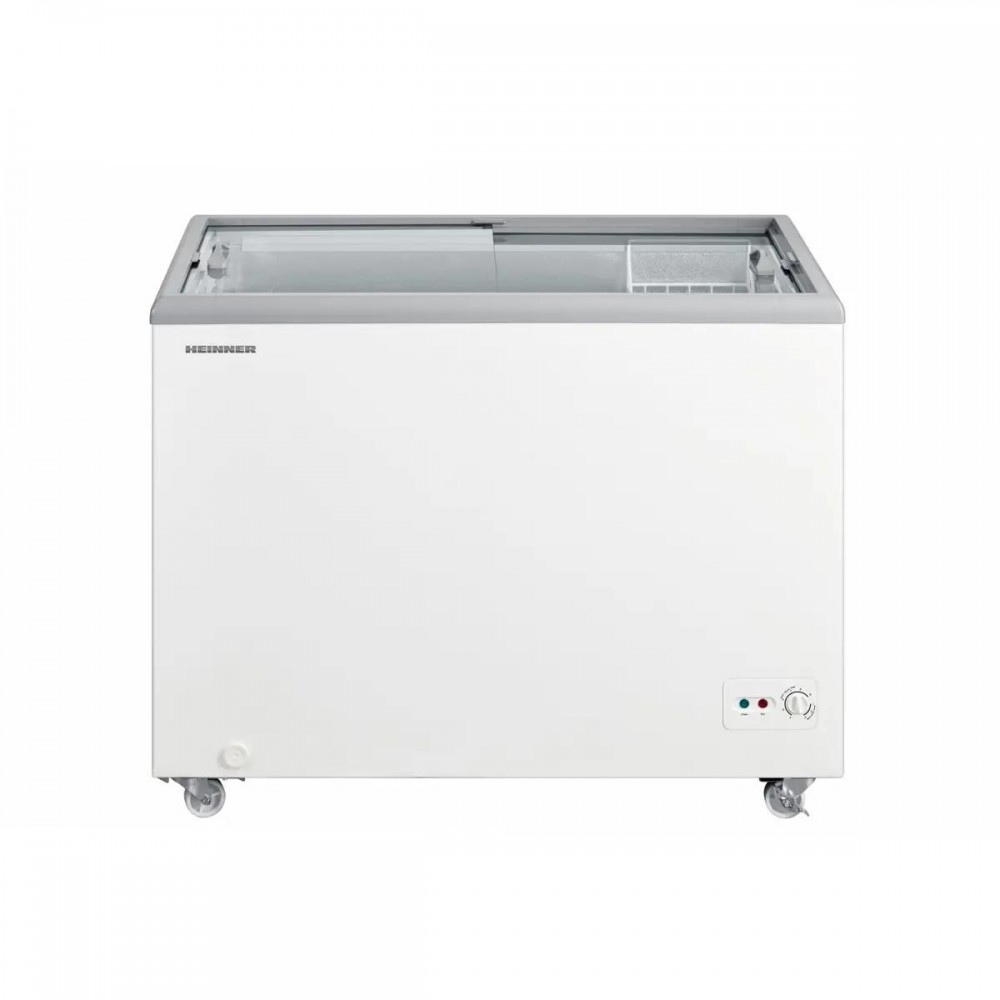 Lada frigorifica cu capac glisant HEINNER, 255 l, Functionare convertibila Racire/Congelare, Control mecanic cu termostat ajustabil Lada frigorifica cu capac glisant HEINNER, 255 l, Functionare convertibila Racire/Congelare, Control mecanic cu termostat ajustabil