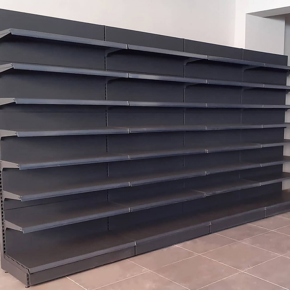 Raft marfa magazin, farmacie, articole pescuit, etc... aprozar 195 cm( inaltime) / baza 40 cm + 4 polite 40 cm (latime) / 75 cm (lungime)
